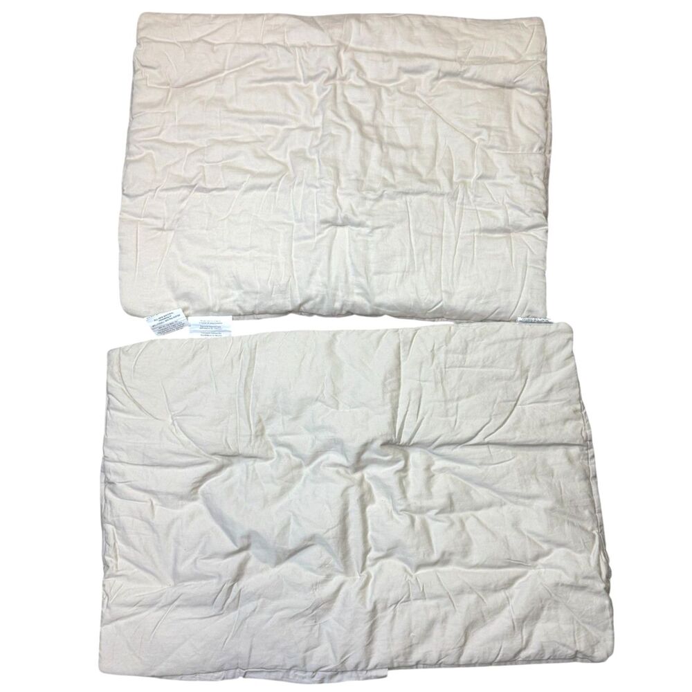 Pottery Barn Dream Brushed Cotton Comforter Standard Sham Set in Flax NWOT